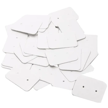 50ШТ Маленьких пустых карточек из крафт-бумаги с серьгами-гвоздиками, ценник, бирка, держатель для ювелирных карточек, 3,5 х 2,5 см (белый) 4