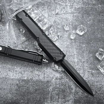 Micro OTF Tech Knife SC Ant Series D2 Лезвие из авиационного алюминия (6061-T6) + ручка из углеродного волокна 3K Карманный нож для самообороны 4