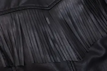 Женская кожаная куртка из искусственной кожи в стиле панк с кисточками, Сценическое шоу, Концертное гитарное шоу Певцов 5