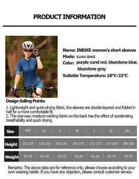 Женские футболки для езды на велосипеде INBIKE, майка для велоспорта с коротким рукавом, одежда для шоссейных велосипедов, майка MTB для езды на велосипеде с 3 задними карманами 5