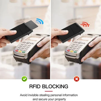 Всплывающий кошелек SEMORID, тонкий минималистичный держатель для кредитных карт для мужчин и женщин, мини-металлический кейс с RFID-блокировкой, вмещает 5 карт и наличные 5